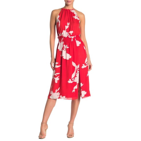 Joie Dresses & Skirts - NWT Joie Jerelle Floral Silk Midi Dress Red Large